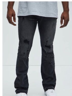 Fashion Nova Step In Stacked Skinny Jeans